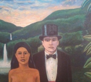 Oil painting by Ted Bar 3/87--James Kelly collection