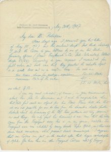 Deissmann to Robertson_30 May 1927_page 1 of 2